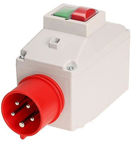 Motorschutzschalter ISKRA MS25 10-16A in Gehäuse mit CEE-Kragenstecker