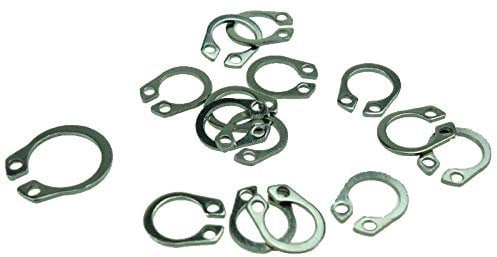 NO LOGO 50pcs M3 -M26 Edelstahl-Welle C-Typ Elastische Außensicherungsschnapphaltering Klemmfederring (Größe : M26)