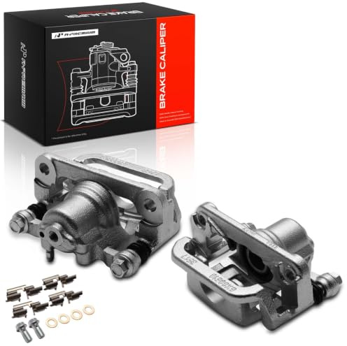 A-Premium Rear Left and Right Side Disc Brake Caliper with Bracket | Compatible with Nissan Models - Altima 2007-2012, Maxima 2007-2008, Corrosion-resistant, Direct-fit