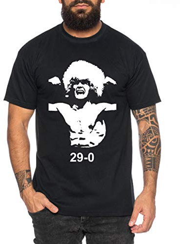 Khabib 29-0 - Herren T-Shirt Nurmagomedov MMA Eagle Dagestan Cooles Fitness Sport Shirt, Farbe:Schwarz, Größe:M