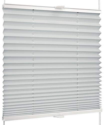 SchattenFreude Basic Klemmfix Plissee für Fenster, ohne Bohren