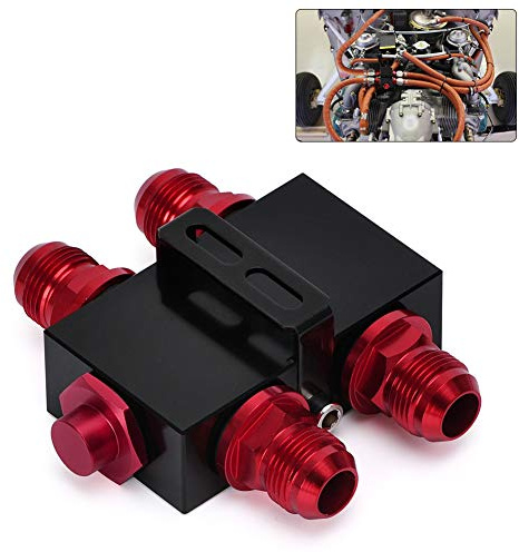 Ölfilter Sandwich Adapter, M20x1.5 /AN10 Oil Filter Sandwich Plate Adapter mit Inline-Ölthermostat AN10 Fitting Oil Sandwich-Adapter Teile Ölfilter Adapter für Automobilölfiltern Modifikation