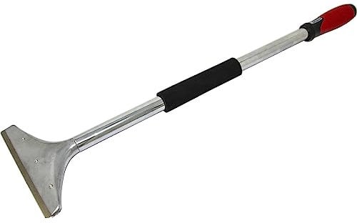 6 Heavy Duty Scraper with Long 24 Handle Extension Arm Paint Decorating Tool | 6-Inch Blade & Soft Grip | Wide Head Tile Scraper | Wallpaper, Vinyl Flooring, Tiles, Paint