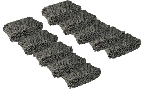 vhbw 10x Filter kompatibel mit Philips HU4811, HU4811/10, HU4803, HU4803/01, HU4801, HU4801/01 Luftbefeuchter - Luftfilter, Vliesfilter, Grau