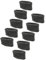 vhbw 10x Filter kompatibel mit Philips HU4811, HU4811/10, HU4803, HU4803/01, HU4801, HU4801/01 Luftbefeuchter - Luftfilter, Vliesfilter, Grau
