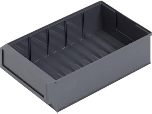 ALUTEC MÜNCHEN Aufbewahrungsbox (Stapelbar) 300 x 183 x 81 mm, Dunkelgrau, Kunststoff, 1 Stück