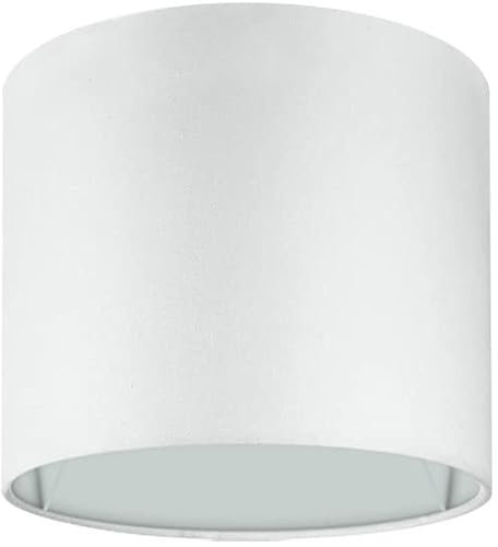 Wogati® Premium Lampenschirm E14/E27 Baumwolle | Weiß, Ø14cm Höhe 12,3cm | Für Stehlampe, Hängelampe Und Tischlampe