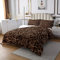 Leopard Print Bettdecke 240x260 Gepard Bettwäsche Set Geometrische Tagesdecke Wildlife Tiere Bettdecke für Kinder Jungen Teens Männer Schlafzimmer Dekorativ,Braun Bettwäsche Kollektion