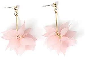 Ackle Blumenlaterne Lange Ohrringe Süßer Frischer Schmuck die Schöne und Das Biest Handgefertigte Ohrstecker Rosa, C-F, Rosa