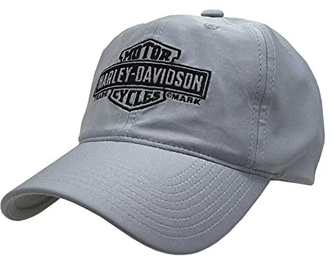Harley-Davidson Herren Performance B&S Logo Stretch Fit Baseball Cap - Grau, grau, L/XL