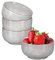 HENXFEN LEAD 4 Ensemble En Céramique En Céramique, Dessertschal En Porcelaine 240mL, Idéal Comme Bols De Collation, Service De Tableau Noir Pour 4 Personnes, Vaisselle Du Lave-Vaisselle, Gris Clair