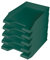 helit H2661652 - Briefablage „the green staff“, DIN A4-C4, aus Recycling-Kunststoff Blauer Engel zertifiziert, grün, 5 Stück