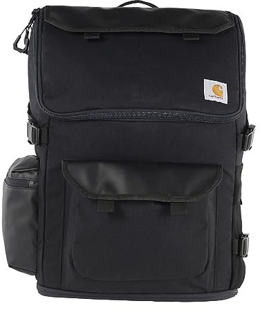 Carhartt 35l Nylon Workday Rucksack, langlebig, wasserabweisend, mit 15-Zoll-Laptophülle, Schwarz, Einheitsgröße, 35l Nylon Arbeitstag Rucksack, dauerhafte wasserdichte Packung mit 15 Zoll Laptop