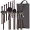 HEYMKGO Pinceau Maquillage 12pcs Pinceaux Maquillages, Set Pinceaux Maquillage Professionnel Makeup Brushes pour Fond de Teint, Poudre, Fard à Joues, Anti-cernes, avec Trousse de Maquillage