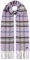 Lipodo Karo Cashmink Winterschal für Damen/Herren (30 x 180 cm) - Karoschal Made in Germany - Hautfreundlicher Fransenschal - Schal mit Fransen Herbst/Winter flieder