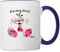 Spreadshirt Diddl Maus Ich Mag Dich Tasse Zweifarbig, One size, Weiß/Kobaltblau