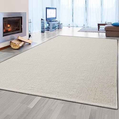 Teppich-Traum Handgemachter Wollteppich Uni Wohnzimmer robust modern 250 x 350 cm