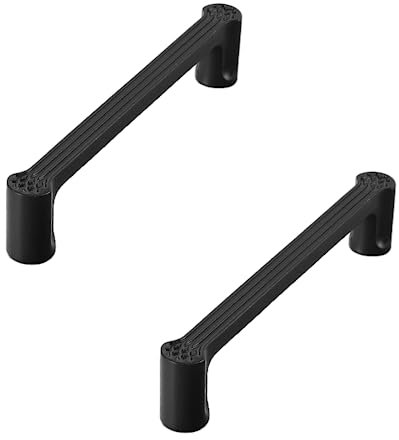 Tiradores Cocina Tirador De Cobre Puro 2Piezas,Tirador De Puerta De Armario,Armario,Tirador Gris,Tirador De Cobre,Paso De Orificio De 128mm (Patrón De La Suerte),Negro