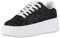 VAN HILL Damen Plateau Sneaker Keilabsatz Glitzer Trendy Schuhe 840510 213013 Schwarz 40
