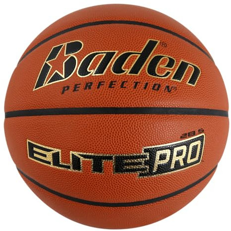 Baden Elite Pro NFHS Basketball Indoor Spielball mit Mikrofaser-Material - offizieller High-School-Basketball