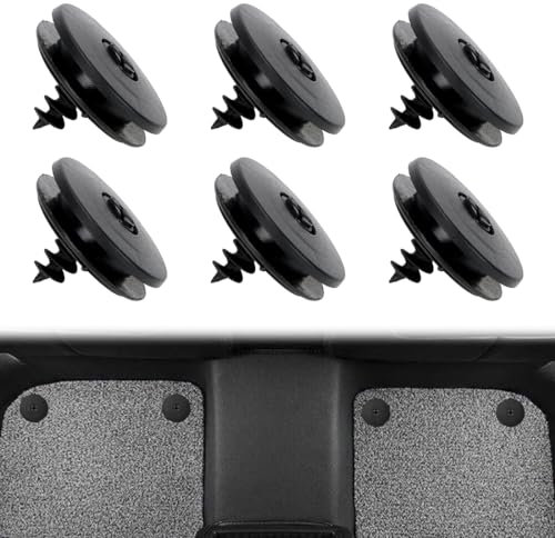WKRTDY Universal-Fußmattenclips mit Rutschfester Halterung, 6er Set Auto Fußmatten Clips - 3-in-1 Universal Befestigungsclips für Autoteppiche mit Druckknopf zur einfachen Befestigung am Autoteppich