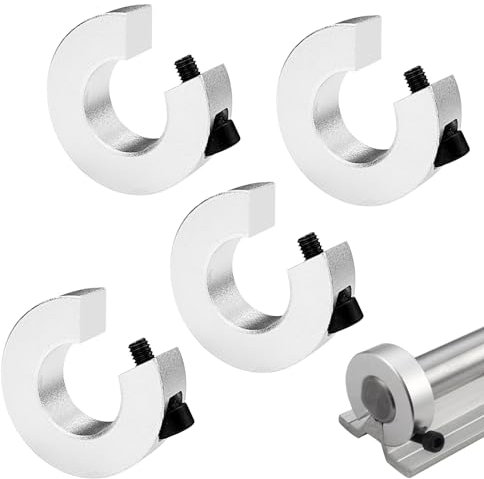 Homefantasy 4 Stücks Gleisanschlag Ringkragen, Linearführung Gleitschiene Welle,Stahl Linearführung, Linearer Spurstoppring, für Textilausrüstung Gleitschiene, Lebensmittelverarbeitung