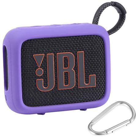 AONKE Silicone Cover for JBL Go 4 Portable Bluetooth Speaker (Purple)