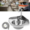 Lavabo d'angle en acier inoxydable pour camping-car, évier simple à montage mural triangulaire avec robinet d'eau, mini vanité, évier de barre de lavage des mains, idéal pour camping-car, caravane
