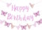 Geburtstag Girlande Schmetterling Banner - Happy Birthday, Geburtstag Party Deko