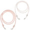 Prasacco 2 Stück Brillenkette Damen, 74cm Acryl Brillenband Anti-Verlust-Kette für Brillen Perlen Kette Lanyard Halter für Kurzsichtigkeit Brillen, Sonnenbrillen, Sportbrillen, Lesebrillen (Weiß+Rosa)