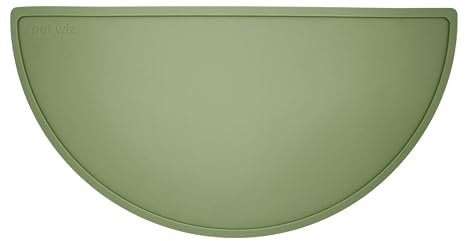 Waterproof Silicone Pet Feeding Mat | Non-Slip, Raised Edges, Easy to Clean and Durable Food & Water Mat for Dogs and Cats | Available in Green, Slate, Orange & Peach (Green, 53.5cm x 17cm)