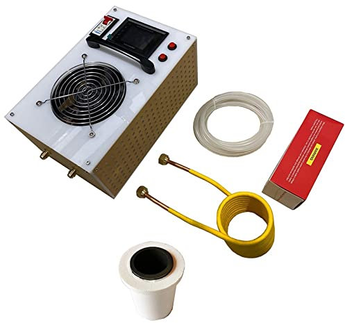 Riscaldatore per bulloni a induzione Riscaldatore a induzione 2500W Macchina for il riscaldamento a induzione ad alta frequenza Forno di fusione del metallo + serpentina di riscaldamento + Crogiolo La