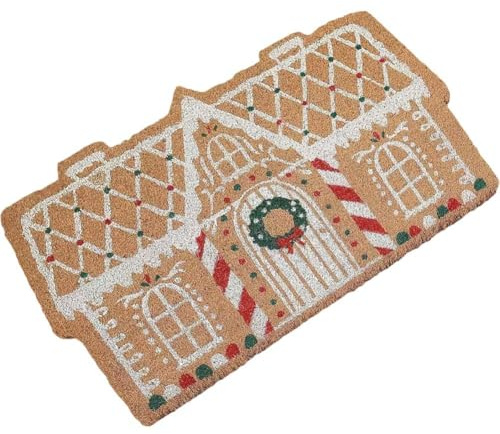 Lipfer Weihnachts-willkommensmatte Für Den Außenbereich, Lebkuchenhaus-fußmatte Und Veranda-Dekoration, Weihnachtsteppich, Foto-Requisite, Geschenk-Dekoration