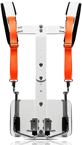 Marching Snare Drum Harness Gurt, Verstellbarer Bassdrum Schultergurt mit Montagezubehör für Marching Bands, Paraden Musikaufführungen, einfach zu installieren (weiß)