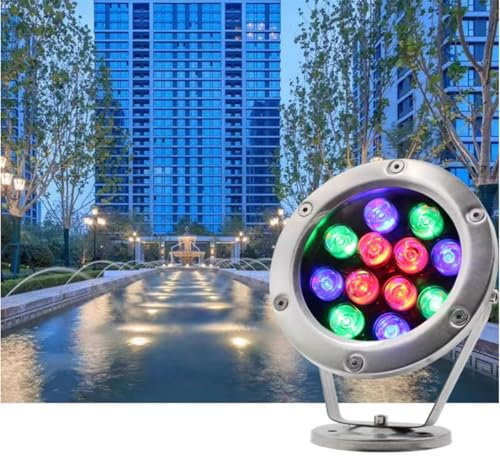 Focos Para Piscinas - Luces Subacuáticas Para Exteriores Que Cambian De Color RGB, Luces De Fuente De Ingeniería, Luces De Paisaje Acuático De Piscina, Reflectores A Prueba De Agua IP68(Cold white lig