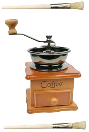 Ciieeo Molinillo De Madera Manual Para Granos De Café Molino De Cerámico Cafetera De Mano Para Uso Casa