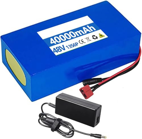 Batterie vélo électrique 36V 48V 10Ah 20Ah 30Ah 40Ah Ebike Batterie 36V 48V Batterie Lithium-ION Haute Puissance pour 250W 350W 500W 800W 1000W Moteu avec Chargeur T,48V 40AH