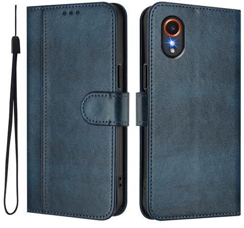 GOGME Custodia per Samsung Galaxy Xcover 7 - Cover Elegante in Pelle TPU con Portafoglio, Chiusura Magnetica, Protezione Completa, Blu