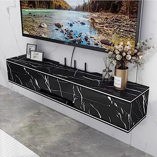UQACHG Mobile Porta TV A Parete per Soggiorno, Camera da Letto, Mensola Stretta da 110 Cm, Centro di Intrattenimento, Design Galleggiante,E-90CM