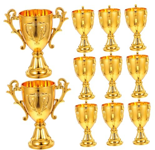 Angoily 12stücke Goldene Trophäen Als Aufbewahrungsboxen Für Junge Mädchen Geeignet Für Wettbewerbe Preisverleihungen Gewinnerpreise Und Partydekorationen
