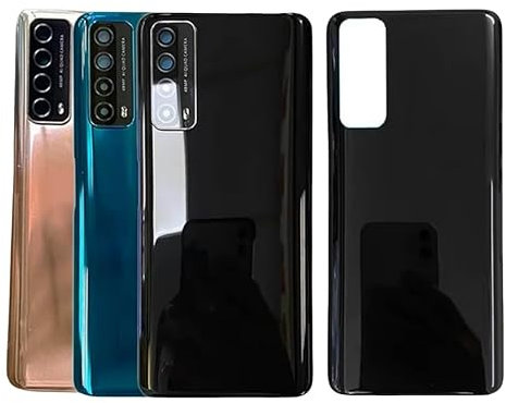 Kompatible Rückglasscheibe für Huawei P Smart 2021 Modell JNY-LX1 - Akku-Tür-Rückabdeckung, Akku-Rückabdeckung Gehäuse Ersatzteil (Grün mit Linse)