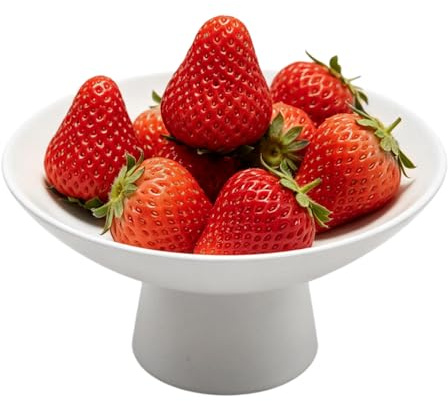 Calenxy Keramik Obstteller mit Fuß (7.5cm hoch, 15cm Ø) – elegante Schale für Früchte, Desserts & Snacks, spülmaschinenfest & mikrowellengeeignet, für Familienfeiern & tägliche Tischdekoration