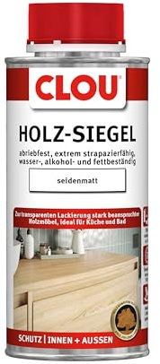 CLOU Holz-Siegel seidenmatt farblos – Premium-Klarlack für Böden – 250 ml