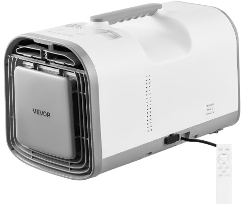 VEVOR Climatiseur Portable pour Camping 3000 BTU 530 W, Climatiseur Mobile pour Tente, Camping-Car, Compatible DC 24 V/AC, avec Télécommande Panneau Tactile, Refroidissement Seul, Minuterie 24 h