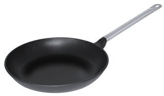 Contacto Aluminiumguss-Pfanne 28 cm Lyoneser Form, induktionsfähig mit Titan-Alu-Beschichtung