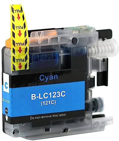 1 Go Inks Cyan Ink Cartridge Brother LC123C Compatible/Non-OEM for Brother DCP and MFC Printers