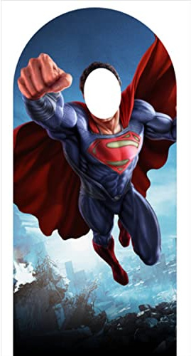 Star Cutouts SC663 Henry Cavill Superman Stand-In Cardboard Cutout – Man of Steel Movie Party Decoration & Superhero Photo Prop