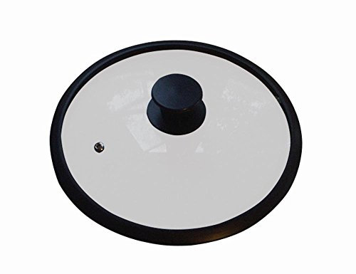 Krüger Glasdeckel mit Silikonrand 28 cm, schwarz, Glas
