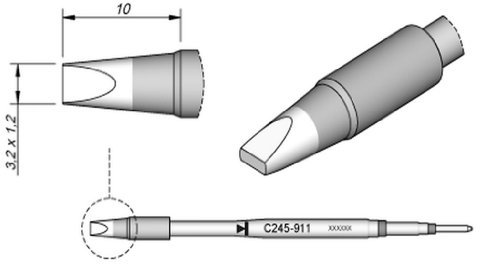 jbc C245911 cartucho soldador para T245