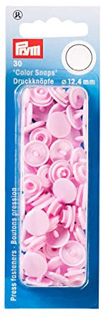 Prym 393118 Nähfrei Druckknopf Color Snaps rund 12,4 mm rosa